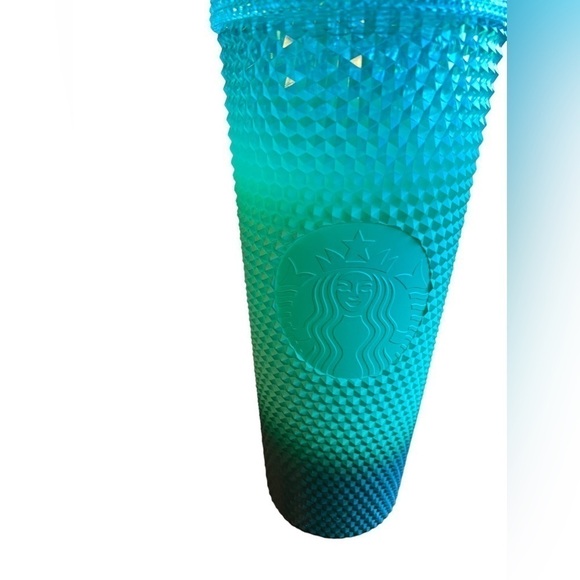 Starbucks Winter 2022 Waxberry Mint Green Gradient Bling Cup Tumbler Venti 24 oz - Picture 3 of 8
